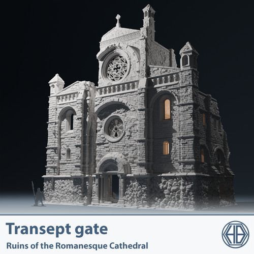 Ruined cathedral transept gate - cathedral,