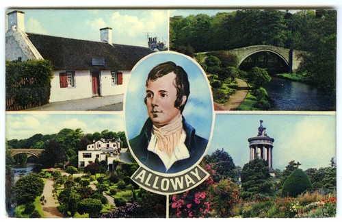 1960s postcard robert burns - postcard,