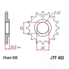 Front sprocket 520 p - sprocket,