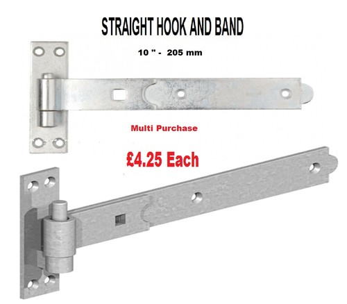 Straight band and hook t - 10",