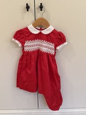 Girl’s Red Classic Smocked