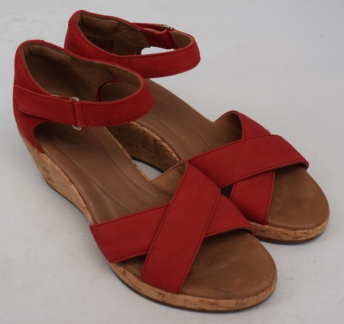 Ladies clarks unstructured red - ladies,