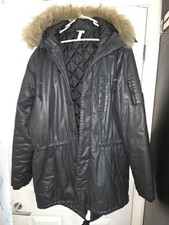 Adidas Neo XL Parka Jacket! Wax Style Shiny Material, Detachable Fur Hood!