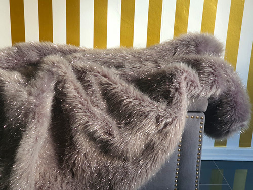Dunelm luxury faux fur throw - faux,