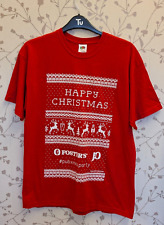 fosters j20 christmas bar staff novelty christmas t shirt red size medium