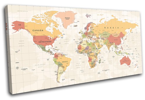 World atlas geography - world,