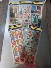 craft room clear out peeloffs card topper set of 5 Christmas theme papermania "2
