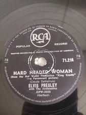 ELVIS PRESLEY HARD HEADED WOMAN 78RPM SOUTH AFRICAN RCA 71.214