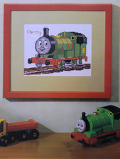 Percy the Green engine from Thomas the Tank Engine cross stitch chart