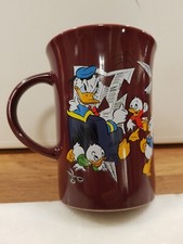 Rare Large Ceramic Burgundy Donald Duck Mug H12.5cm X W10cm Vgc