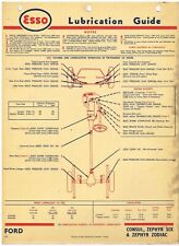 FORD CONSUL Mk1 ZEPHYR Mk1 ZODIAC Mk1 ANGLIA 100E PREFECT 100E LUBRICATION CHART