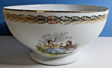 Vintage Bowl French Porcelain Breakfast Café au Lait Coffee Decorated    A1767