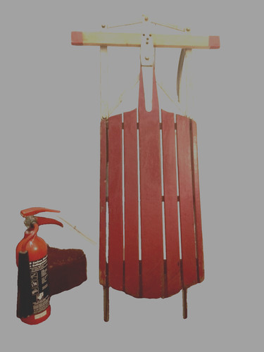 Vintage snow sledge - vintage,