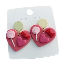 Valentines Day Earrings Pink