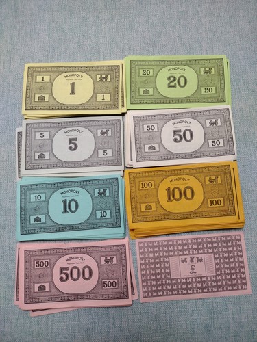 Full set monopoly money - money,