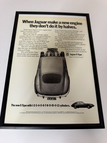 New framed print jaguar type - framed, e-type