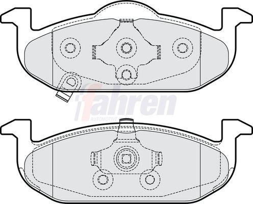 Front brake pad set - set, for