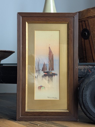 Vintage painting signed vernon - painting,