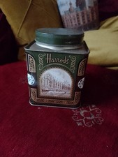Vintage Tin Harrods Knightsbridge - Tea Caddy / Metal (Empty) Collectable Tin UK
