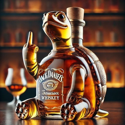 Turtle whiskey bottle - turtle, unique