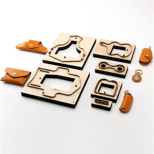 Leather craft glasses key case - craft,