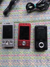 Sony Ericsson Vintage Mobile Phones X3Job Lot & Original Chargers X3. S Or R.