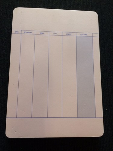 Vintage ledger cards - cards, pink