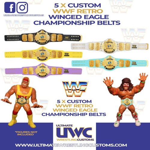 Wwf wwe custom retro winged - x5,