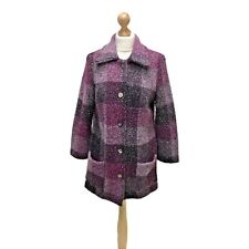 COTSWOLD Collection Womens Jacket Coat Medium 12 Mohair Wool Plum Purple (EU40)