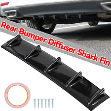 23'' x6'' 5 Shark Fin Car Rear Lower Bumper Lip Diffuser Spoiler Decor Universal