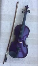 Purple Full Size Violin With Case and bow