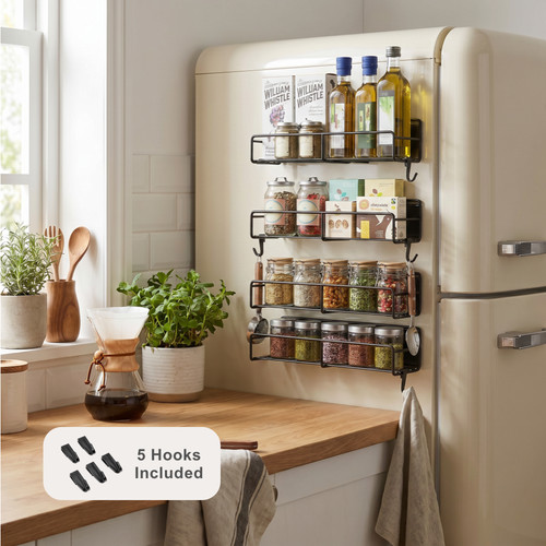 Magnetic spice rack for fridge - spice,