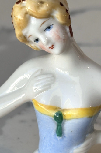 Antique german porcelain pin - antique,