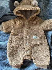 Baby Boys Hooded Pram suit ~ Newborn - NEW