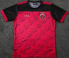 Salford City Reds Devils VX3 2023 Training T Shirt / Red Black / S Small