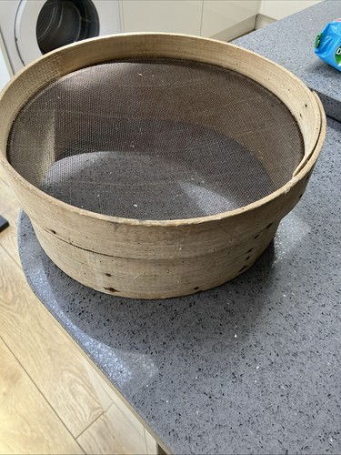 Antique bentwood flour sifter - flour,