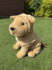 Keel Toys Shar Pei Dog Sharpei Sitting  Puppy Soft Toy Plush Teddy Wrinkly Large