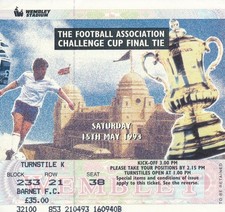 Ticket cup final 1993 - fa,