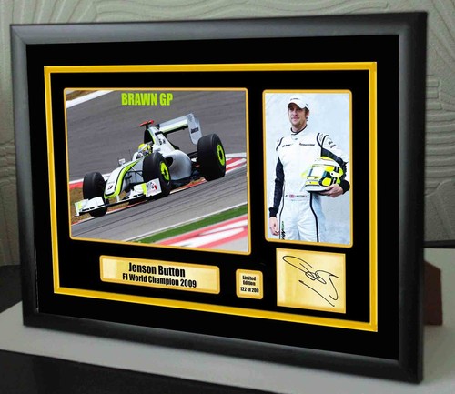 Jenson button framed - a4,
