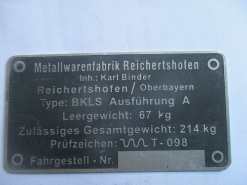 Nameplate motorcycle sidecar - nameplate,