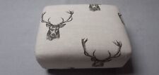 Footstool / Small Stool / FRYETTS 100% Cotton Stag Print Fabric