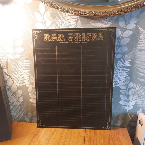 Metal sign bar prices - "bar, 50