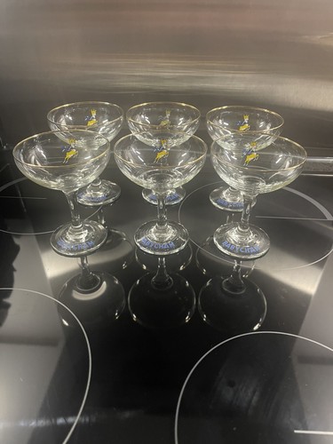 Babycham glasses set gold - set, of