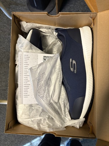 Bnib navy skechers work squad - navy,