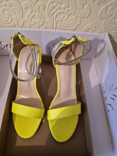 Ladies neon yellow heeled - ladies,