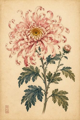 123 vintage japanese - japanese, pink