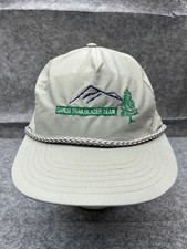 Dahlia Trailblazer Team Hat Cap Snap Back Adult Gray Cotton Poly Hatch Rope 90s