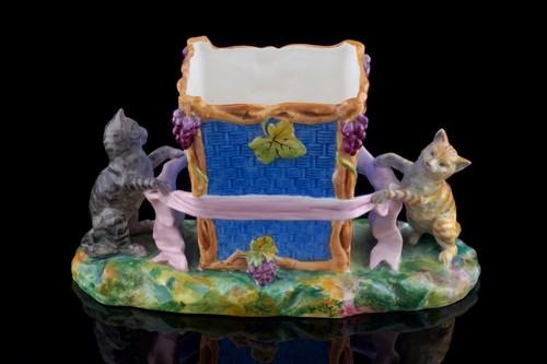 Antique majolica centrepiece - antique,