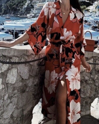 Zara red pink - zara, kimono