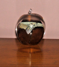 Signed Glass paperweight Apple by William Walker, Rare